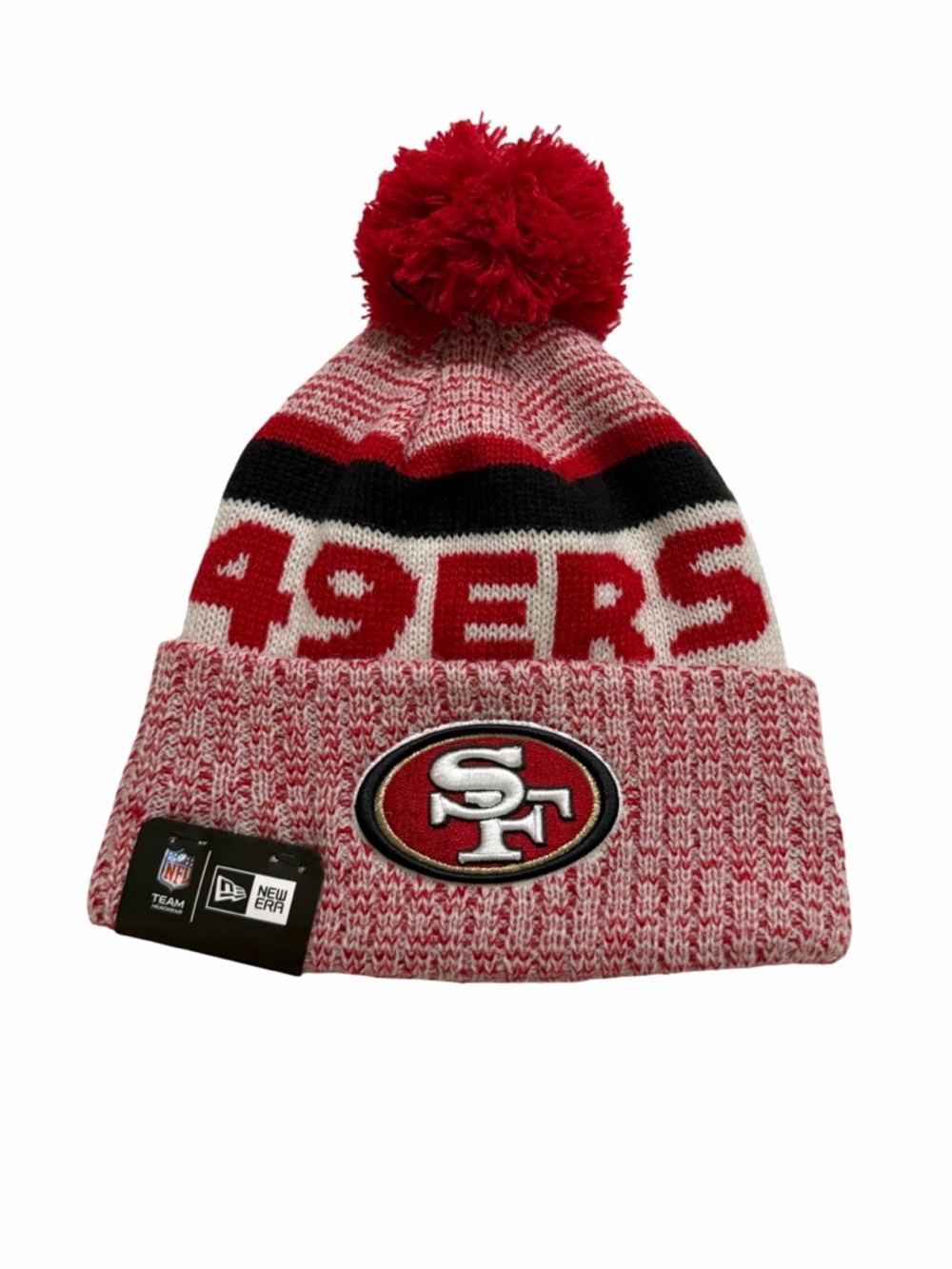 New Era Brand New San Francisco 49ers Pom Beanie Winter Knit Cap SF Niners NWT